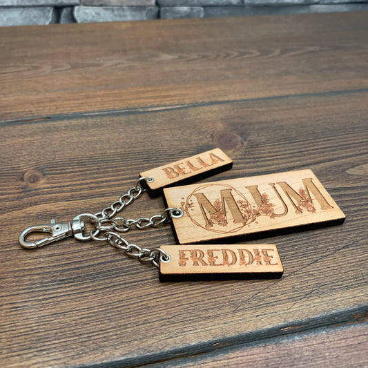 Mum Floral Keyring