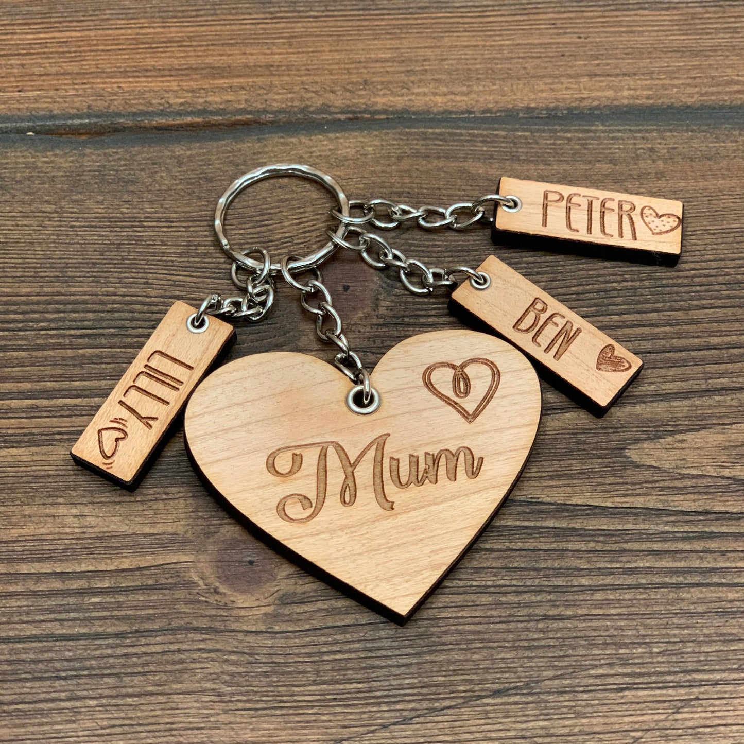 Mum Heart Keyring