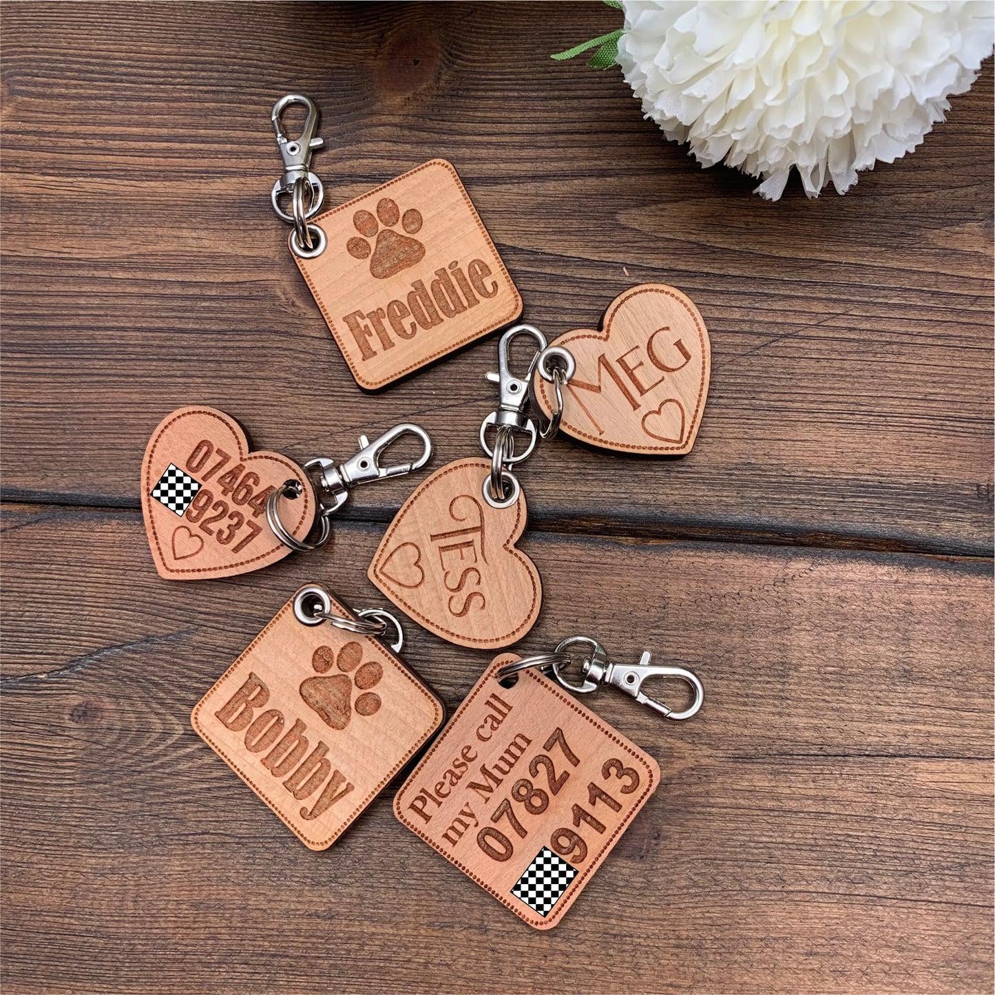 Dog ID Tag / Harness Accessory Square