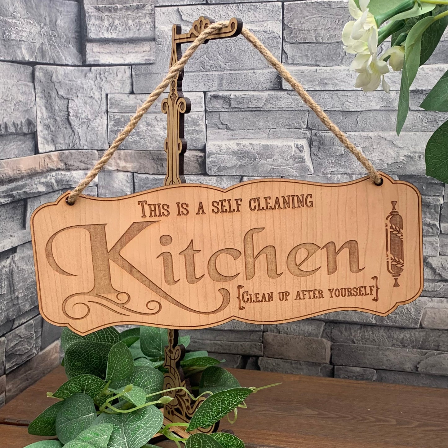 "Self Cleaning Kitchen" Sign