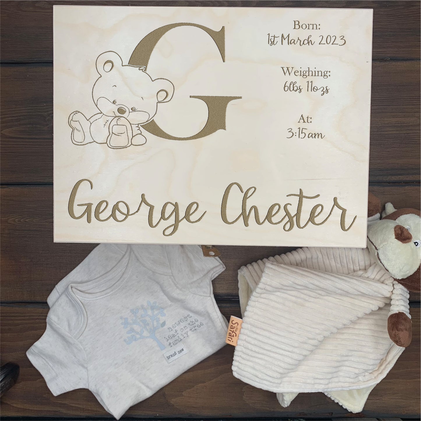 Alphabet Baby Keepsake Box