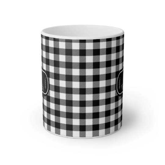 Black & White Plaid Mug